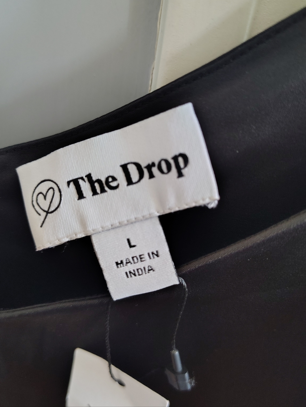 The Drop Classic Black Slip Dress L - Picture 4 of 8